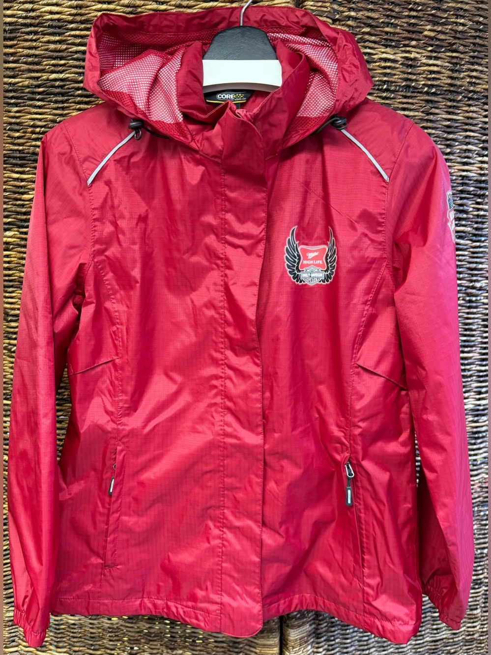 Core365-Harley-Davidson/Miller/Milwaukee Brewery Red Jacket-Med,Thin, Womens